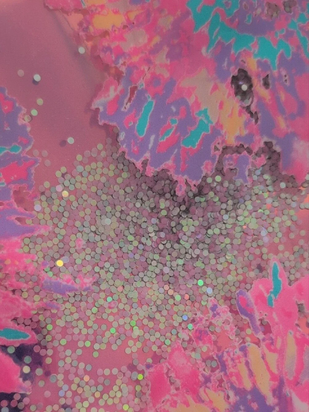 The Children's Place Pink Shimmery Tie-Dye Kids Backpack With Confetti